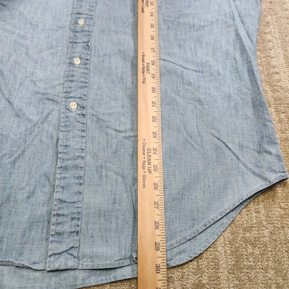 Vintage Polo Ralph Lauren Chambray Shirt Men XL Classic Fit Lightweight Denim - Picture 6 of 10